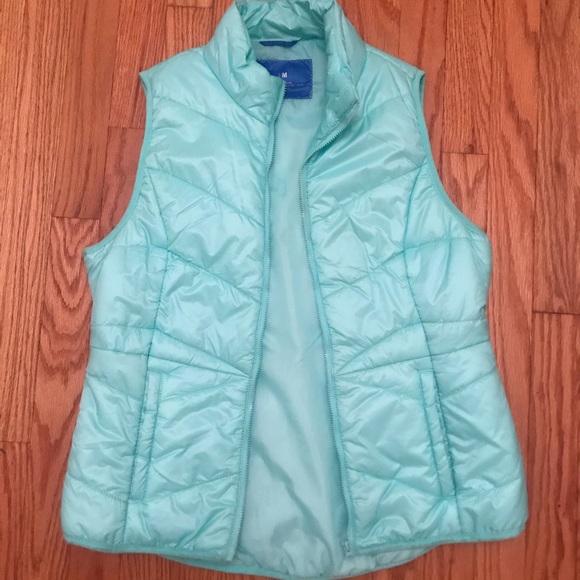 Soft Teal Puffer Vest for Girls. Size Medium - Picture 1 of 1